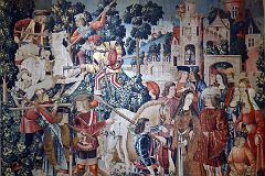 New York Cloisters 59 017 Unicorn Tapestries - The Unicorn is Killed and Brought to the Castle - Netherlands 1495-1505.jpg